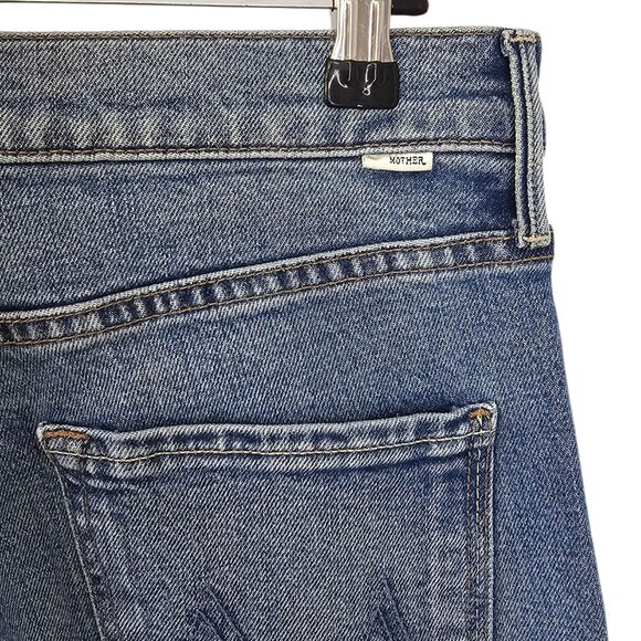 MOTHER The Kick It Jeans in Tequila Sunrise, Cotton, Hi-Rise, Straight, Size 31 - Picture 4 of 12